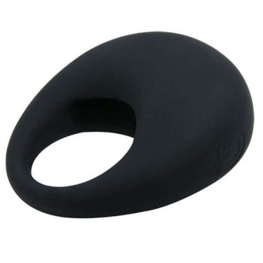 Anello vibrante in silicone nero con batterie incluse, facile da usare